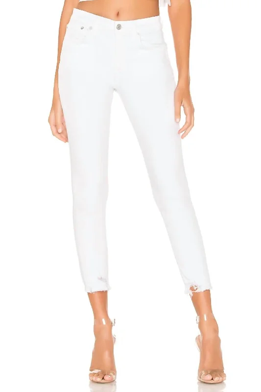 Sophie Crop High Rise Jeans In Sanction