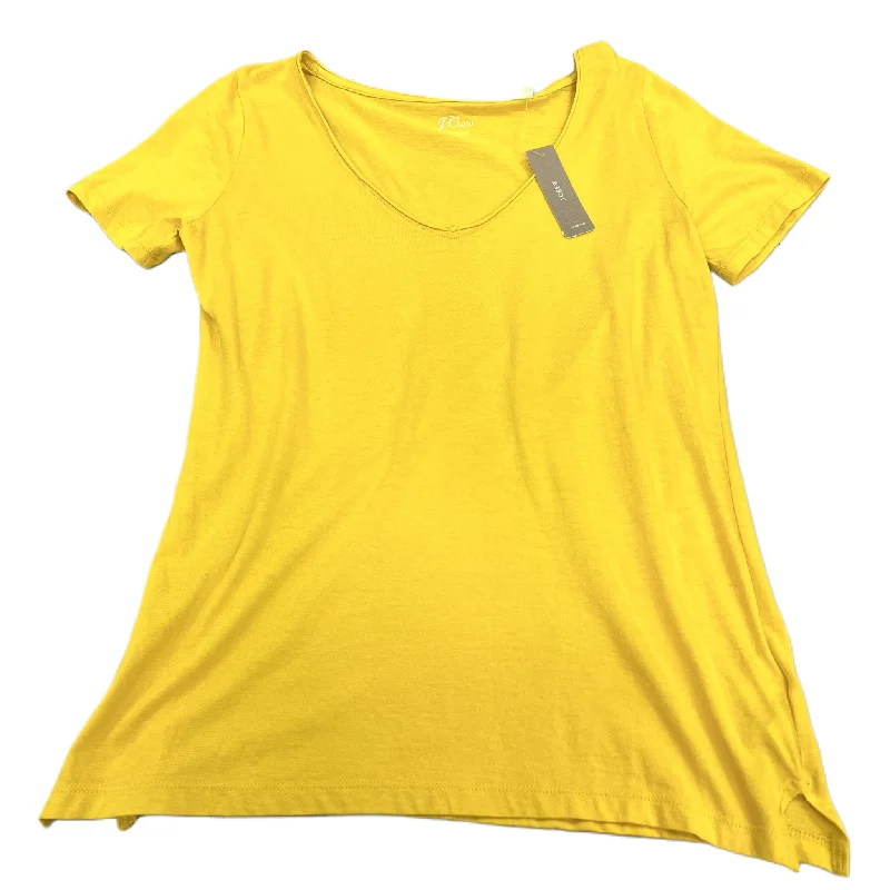 Top Short Sleeve Basic By J. Crew In Yellow, Size: Xs