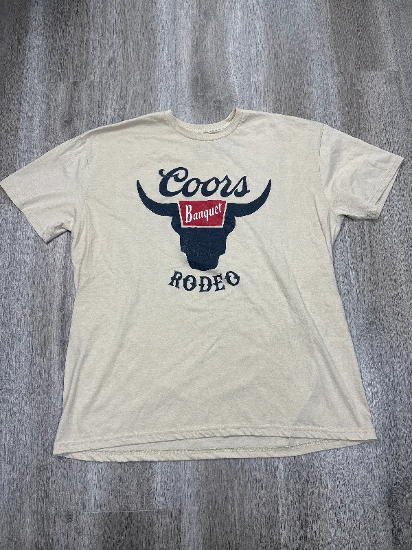 Top Short Sleeve By Coors In Beige, Size: Xl