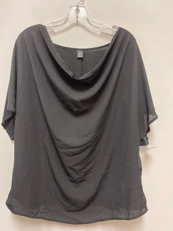 Top Short Sleeve By Shein In Black, Size: Xl