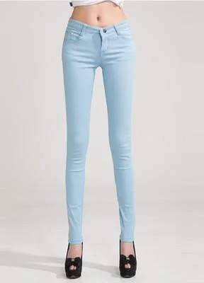 Women Skinny Jeans, Light Blue