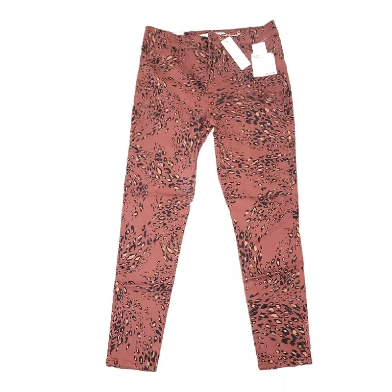 Women's Floral Skinny Jeans In Brown